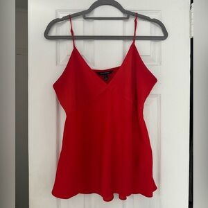 Banana Republic Petite Red Silk Tank Top Size Large
